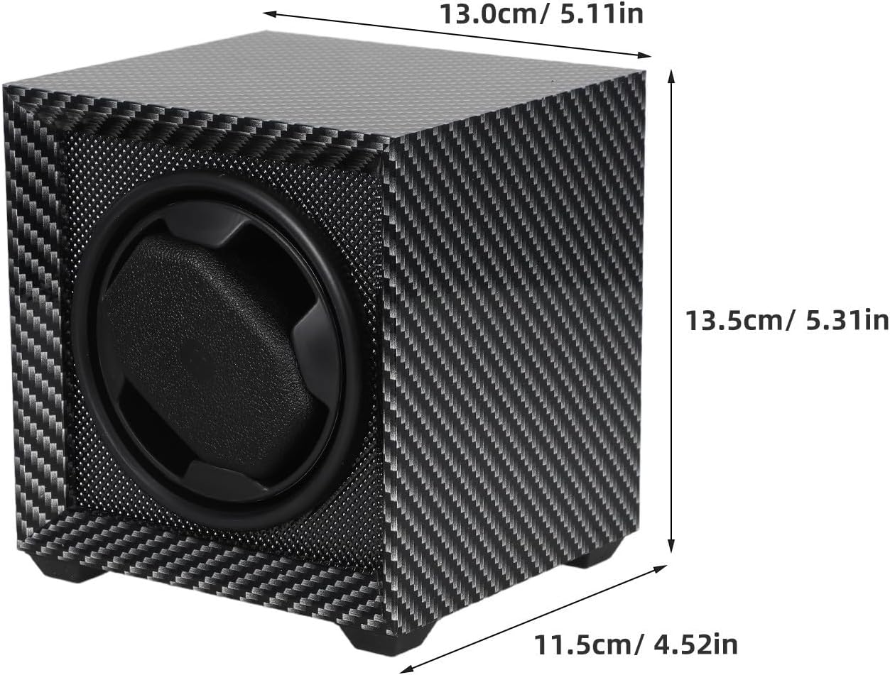 Holibanna Single Automatic Watch Winder Box, Quiet USB Powered Desk Holder