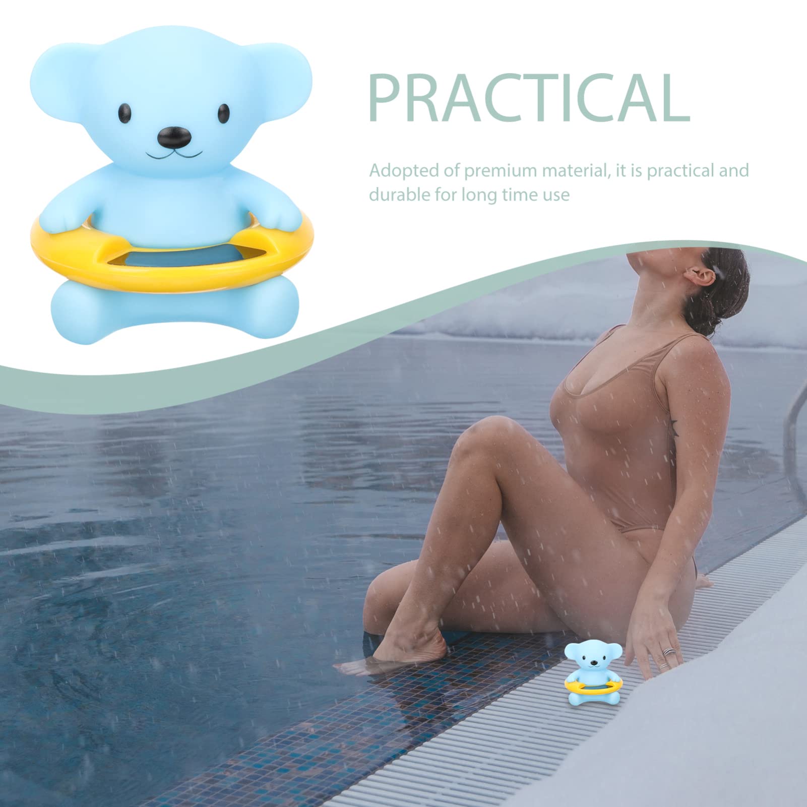 Cabilock 2 Pz Termometro Per Acqua Bagno Galleggiante Temperatura Vasca Di Sicurezza Digitale Bagnetto in Silicone Bambino Materia Abs Elettronico Sensore Di Temperatura Dell'acqua
