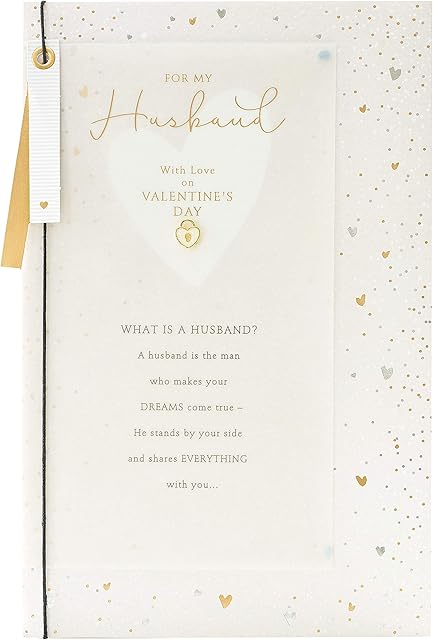 UK Greetings Husband Valentines Day Card With Envelope - Lovely Heartfelt Design