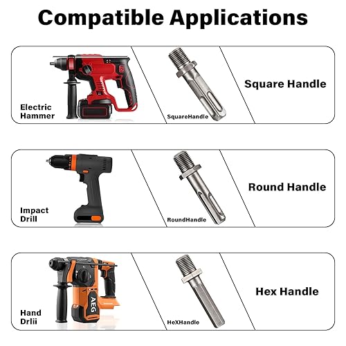 Miniatura 5 de Brocas divisoras de madera de alta resistencia, atornillador de cono, extraíble, para leña, para taladros manuales, hexagonales, cuadrados, redondos