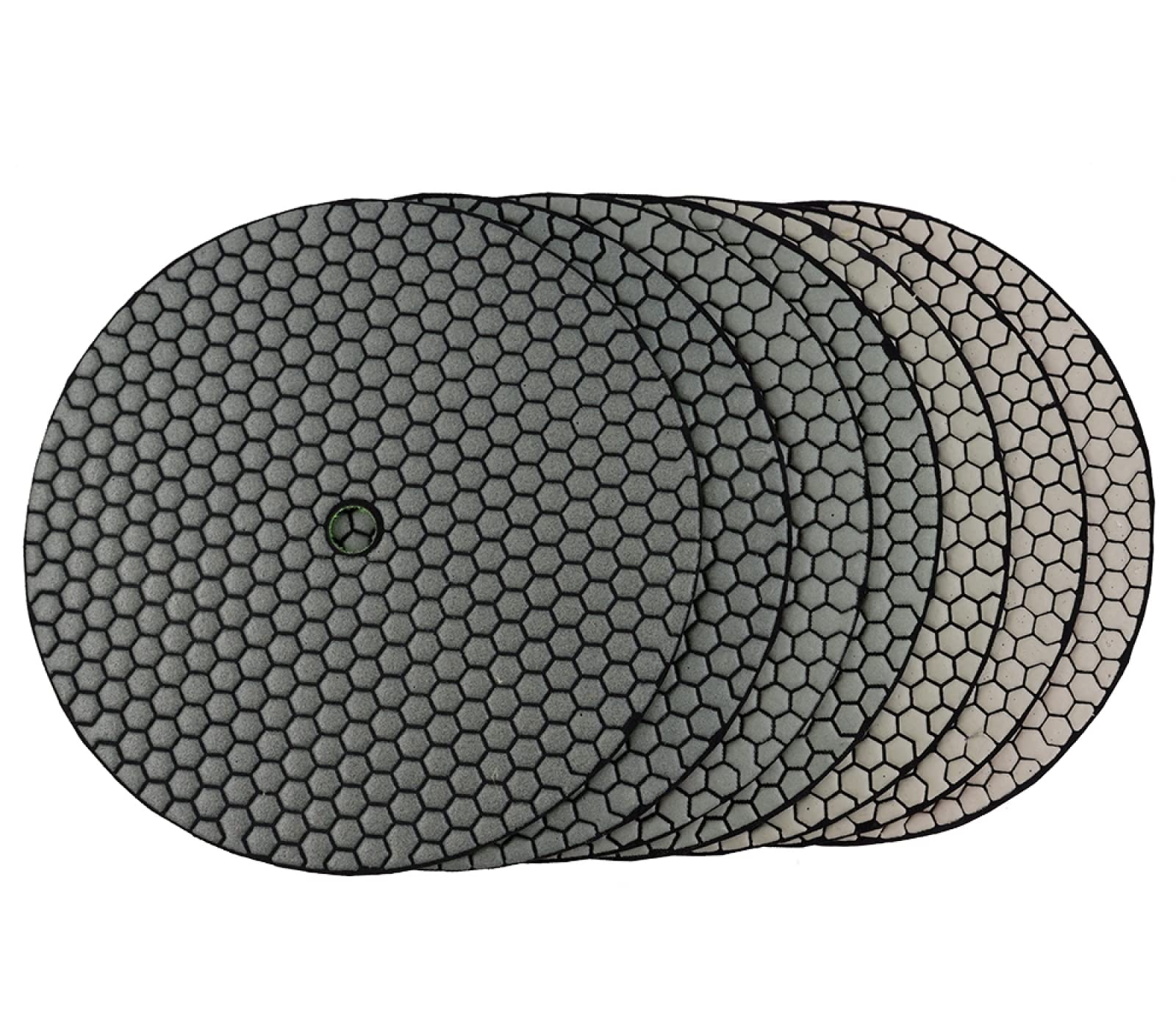 Almohadillas pulidoras de diamante, Juego de 7 almohadillas de pulido en seco de diamante de 10 pulgadas, tipo afilado, flexibles, de 280 mm, for disco de lijado de piedra de mármol y granito(3000)