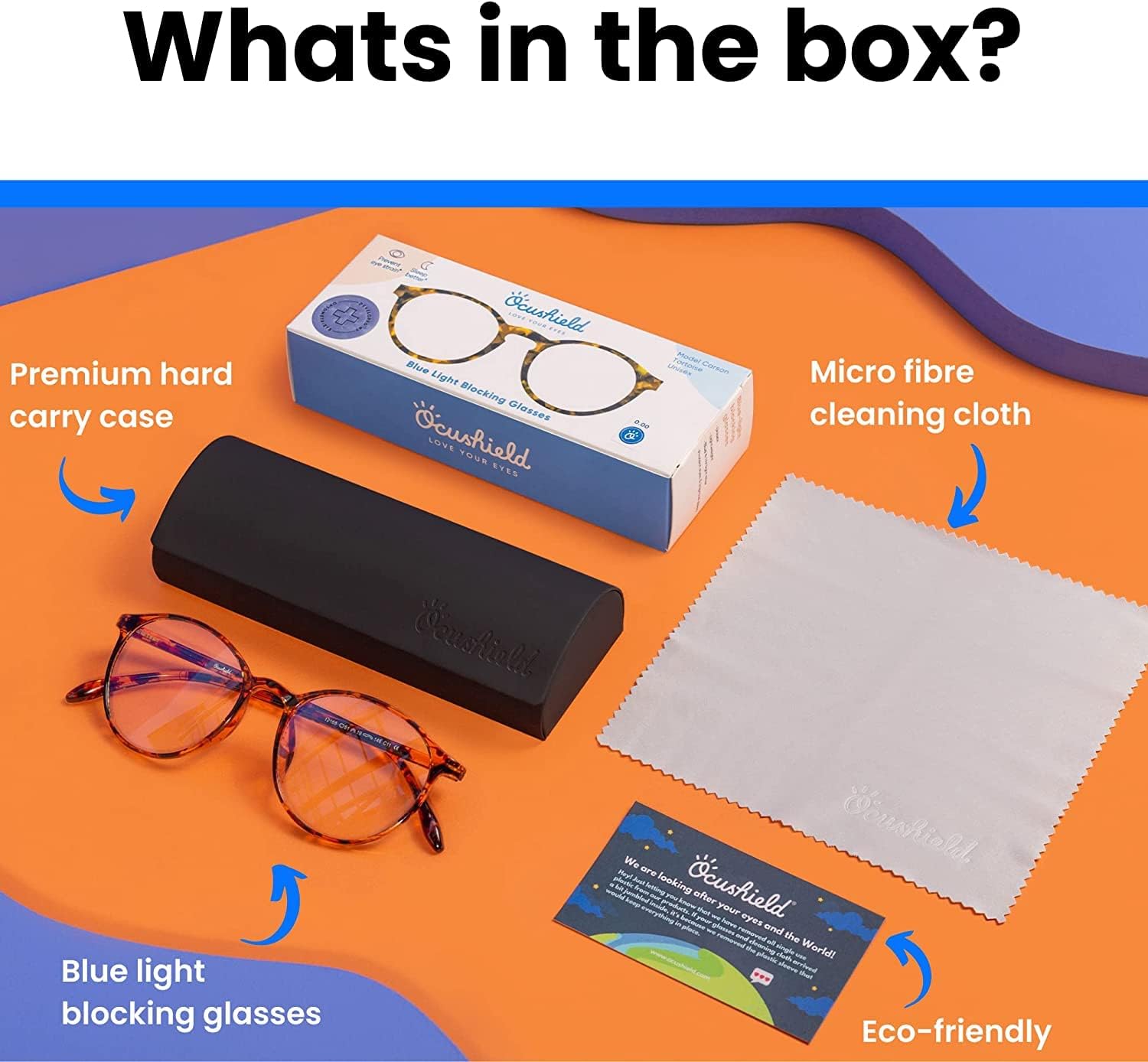 Ocushield Blue Light Blocking Glasses Prevent Eye Strain from Digital Devices | Developed by Optometrists | For Adults & Kids
