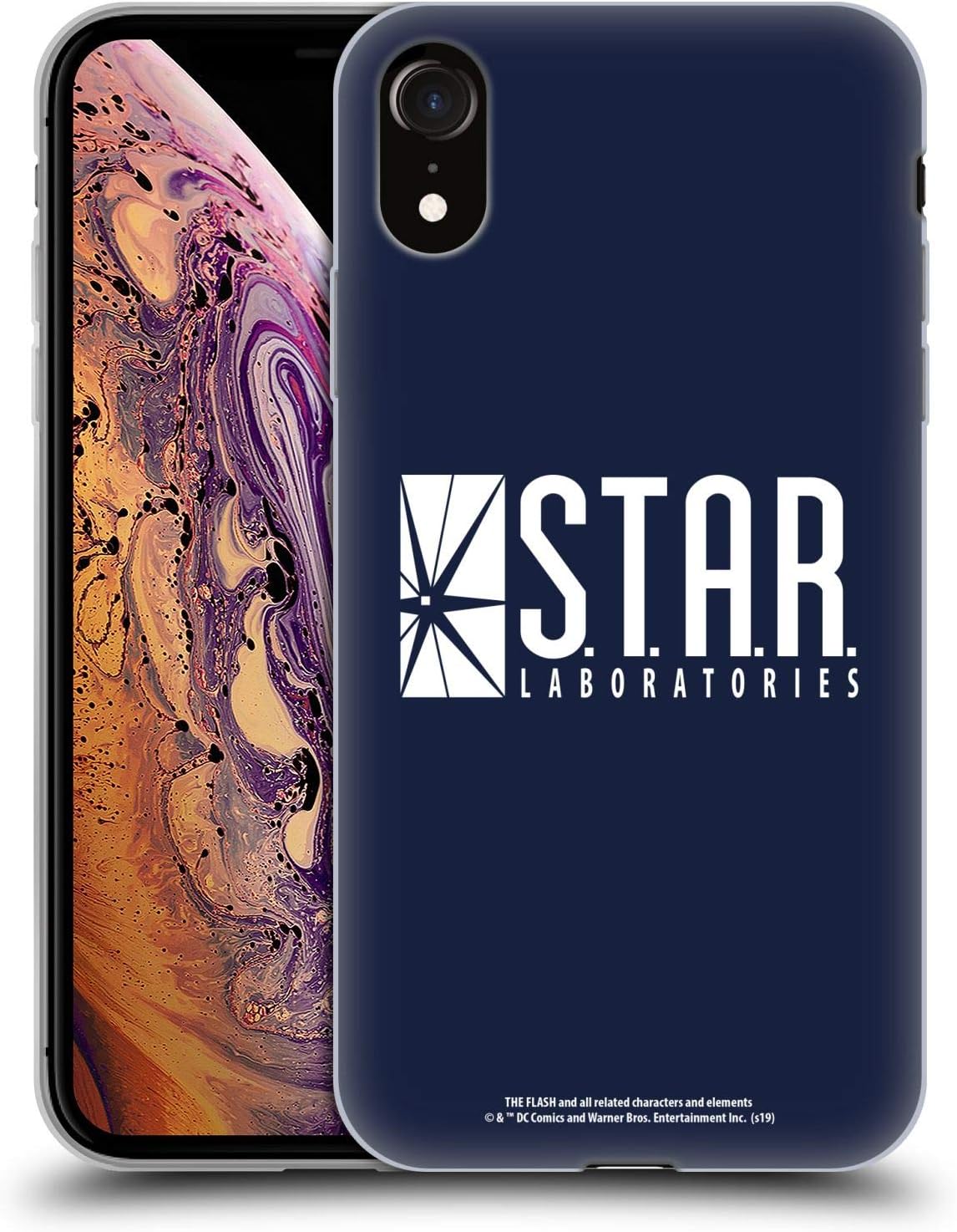 Head Case Designs Officially Licensed The Flash TV Series Star Labs Logos Soft Gel Case Compatible with Apple iPhone XR