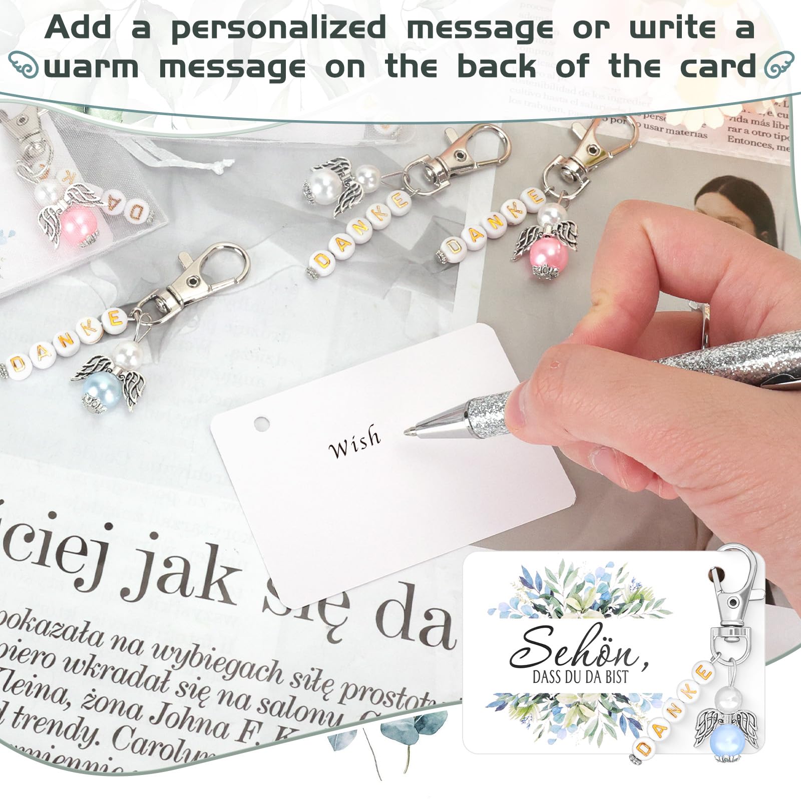 Pendentif Guardian Angel Cadeau Invites, 30 Pièces Porte Clef