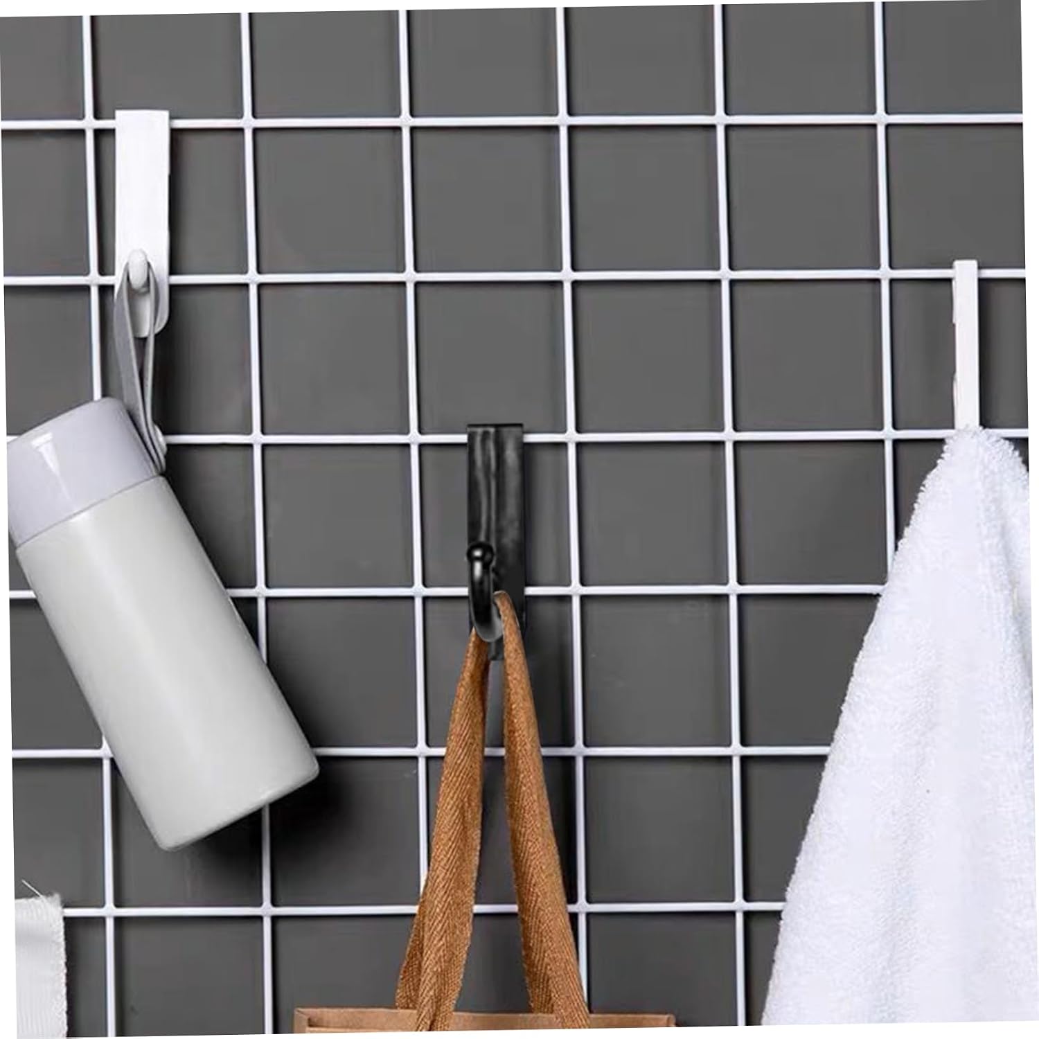 24pcs Utility Hooks for Wire Grid Sturdy Plastic Wall Hanging Display Hooks for Home and Office Modern Design for Pictures