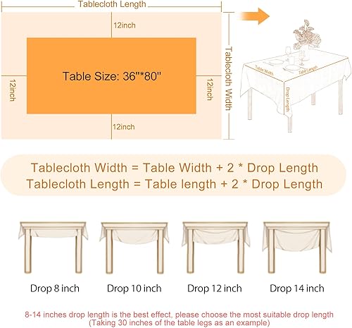 Miniatura 144 de JUCFHY - Mantel rectangular marroquí de tela jacquard a prueba de derrames y resistente al agua y al aceite, mantel decorativo para uso exterior e