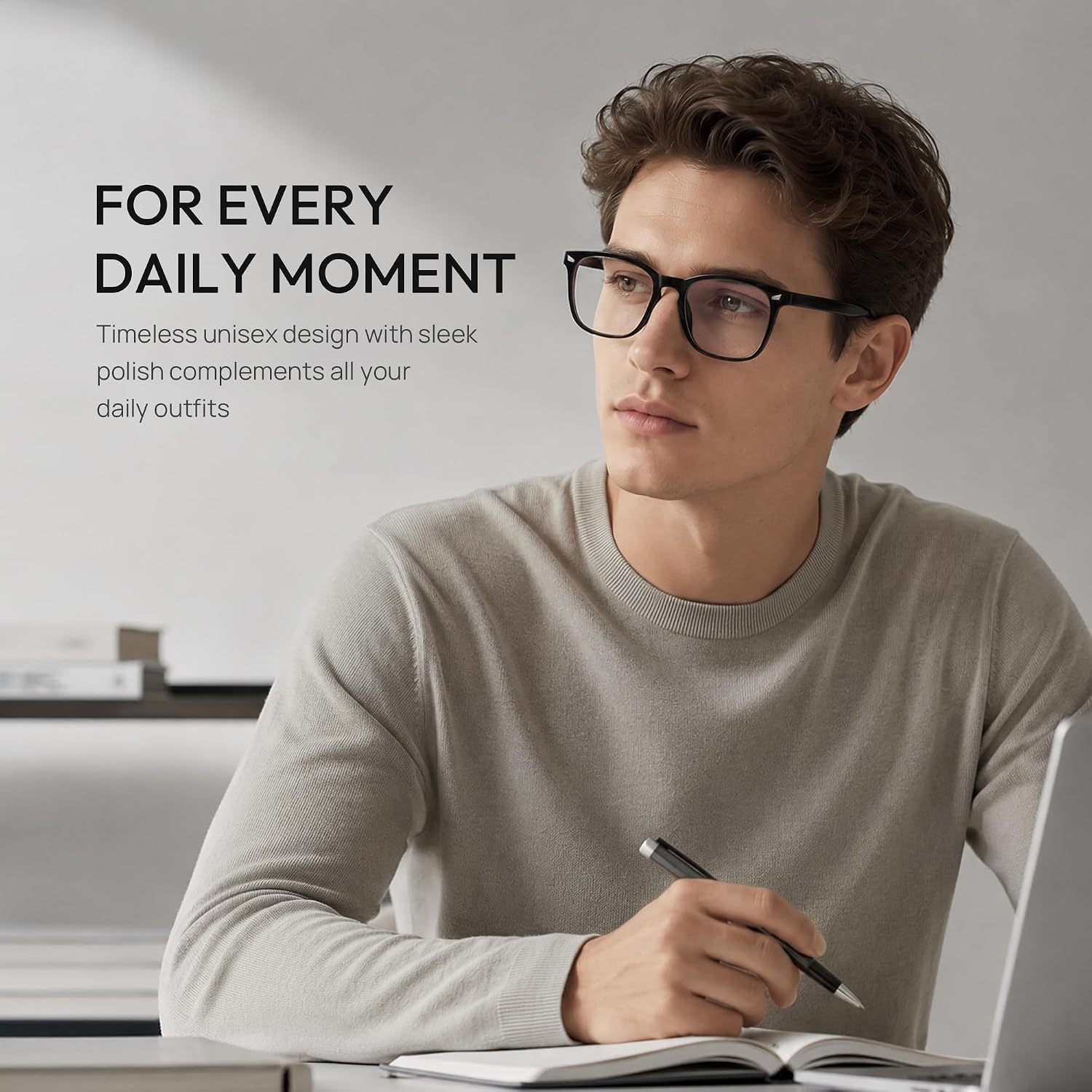 Blue Light Blocking Glasses Fashion Square Frame Computer Glasses for Blue Light Blocking Relieve Eye Fatigue