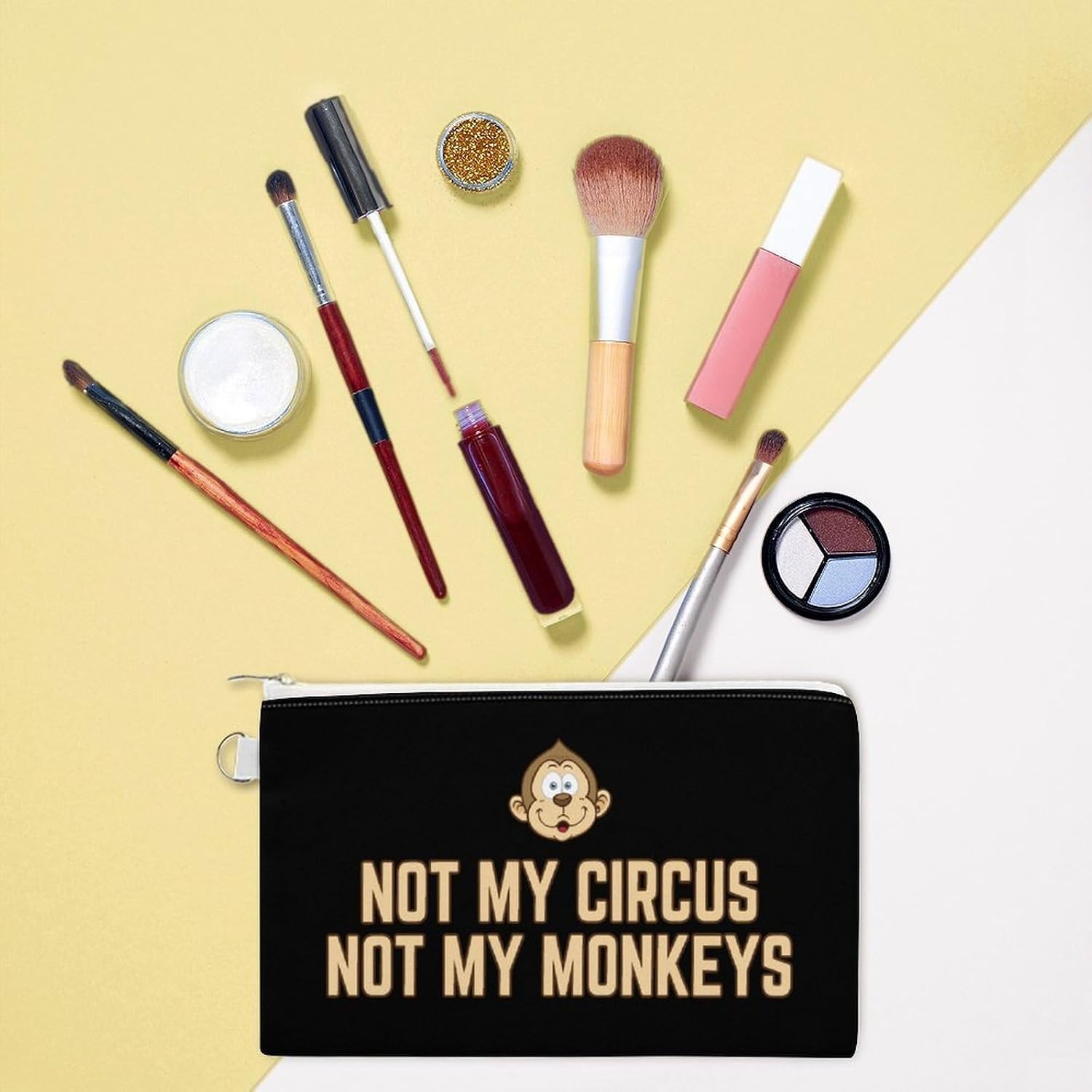 Not My Circus Monkeys Coin Pouch Wallet Slim Purse Wallets Canvas Card Holder
