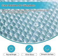 Vista 3 de Bolas de munición de tirachinas de mármol de vidrio transparente de 3/8 pulgadas, 500