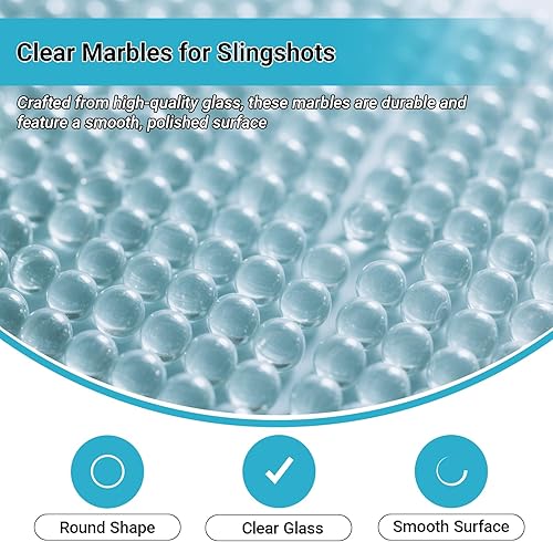Miniatura 3 de 3/8 Inch Clear Glass Marbles Slingshot Ammo Balls, 500 Qty