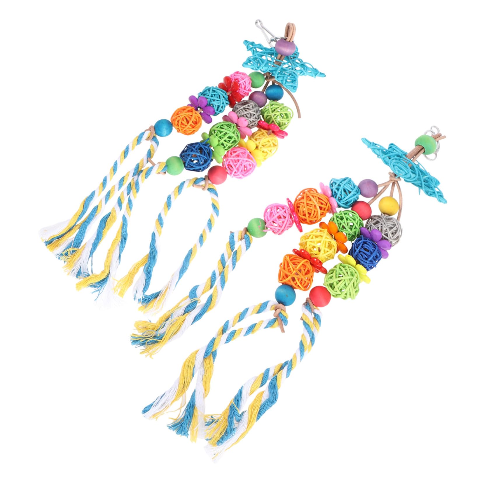 YARNOW 6piezas Juguetes para Pájaros Columpios y para Periquitos Cacatúas y Aves Pequeñas Estimulación y Entretenimiento Material Seguro para