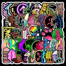 caju art & decoration 50 Adet Tekrars z Neon Tarz Kalite Pvc Sticker S s 010