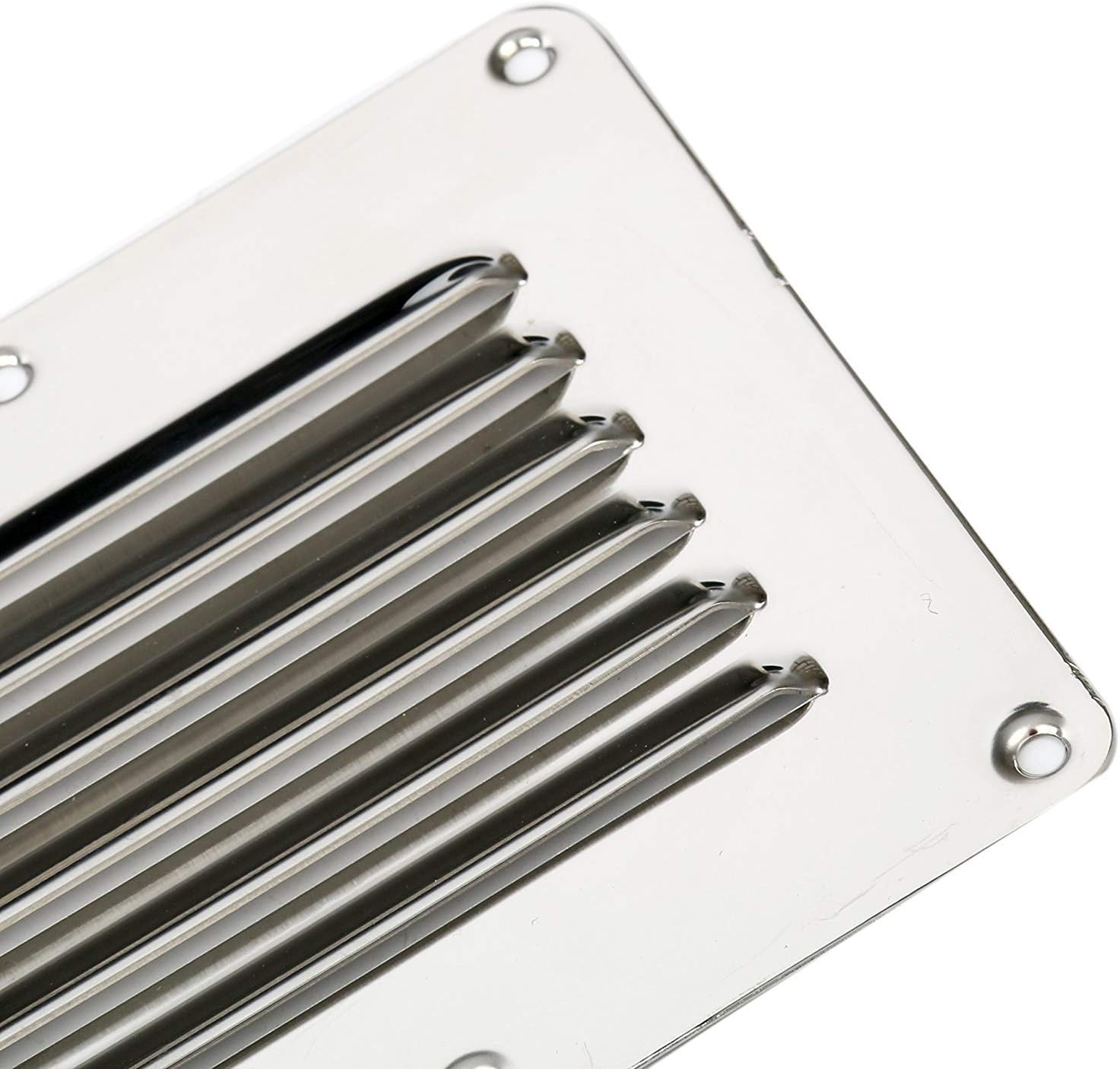 Amarine Made Stainless Steel Stamped Louvered Vent - Rectangular - 07722S - 4-1/2" X 5" (2-Pack)