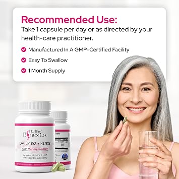 Premium D3 K2 - Full Spectrum Vitamin D3 K2, 2000 IU D3 + MK7 + MK4 + K1, Daily D3 K2 & K1 Supplements - Vitamin D Supports Calcium Absorption for Strong Bones & Immune Health - 30 Capsules