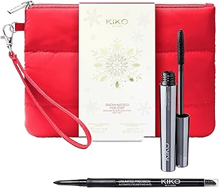 Kiko Milano Now-Kissed Holiday Skiglam Black Duo Eyes Gift Set|Eyes Gift Set: volumising and lengthening mascara and eyeliner pencil