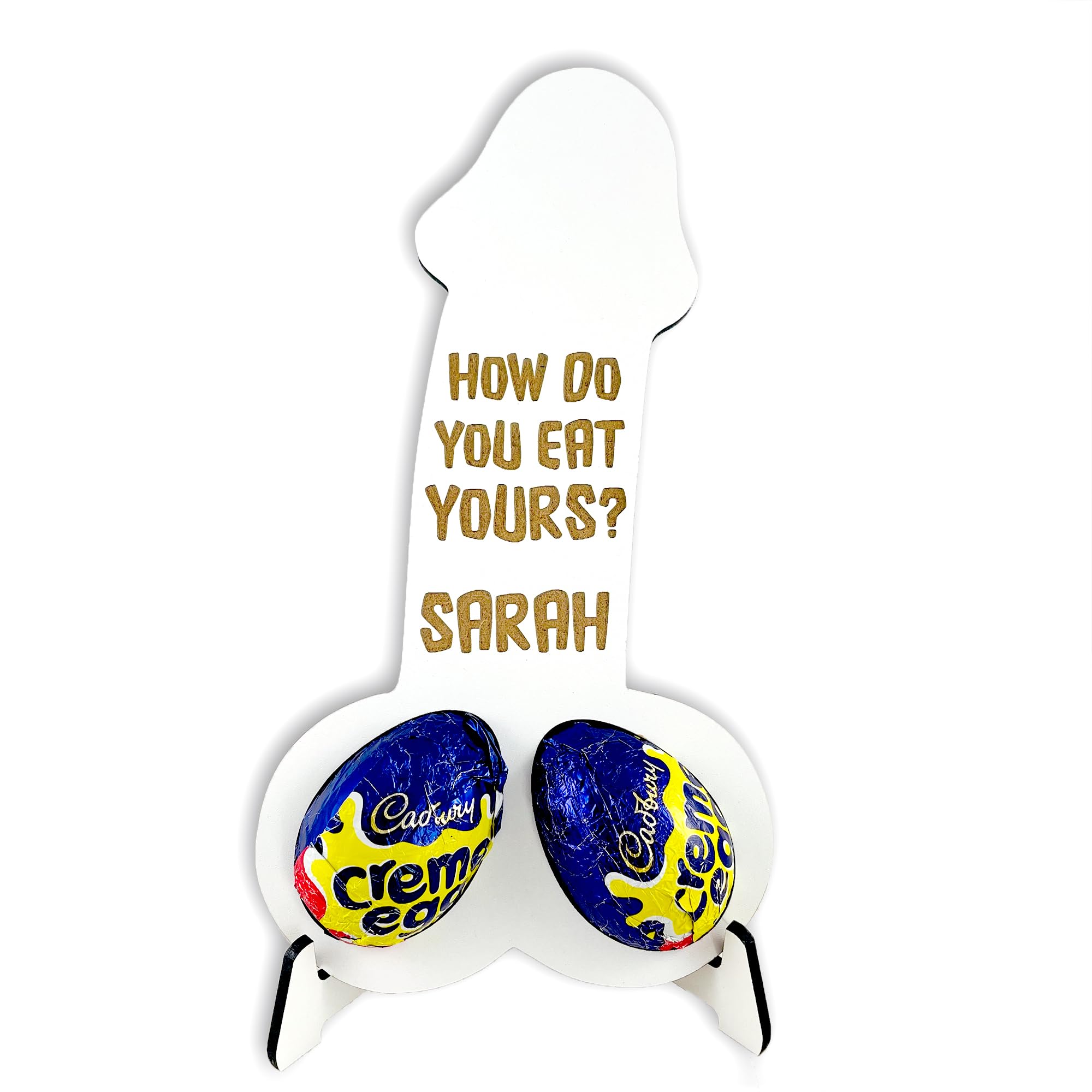 Fuzzy Cactus Personalised Willy 'How do you eat yours' Easter Egg Gift