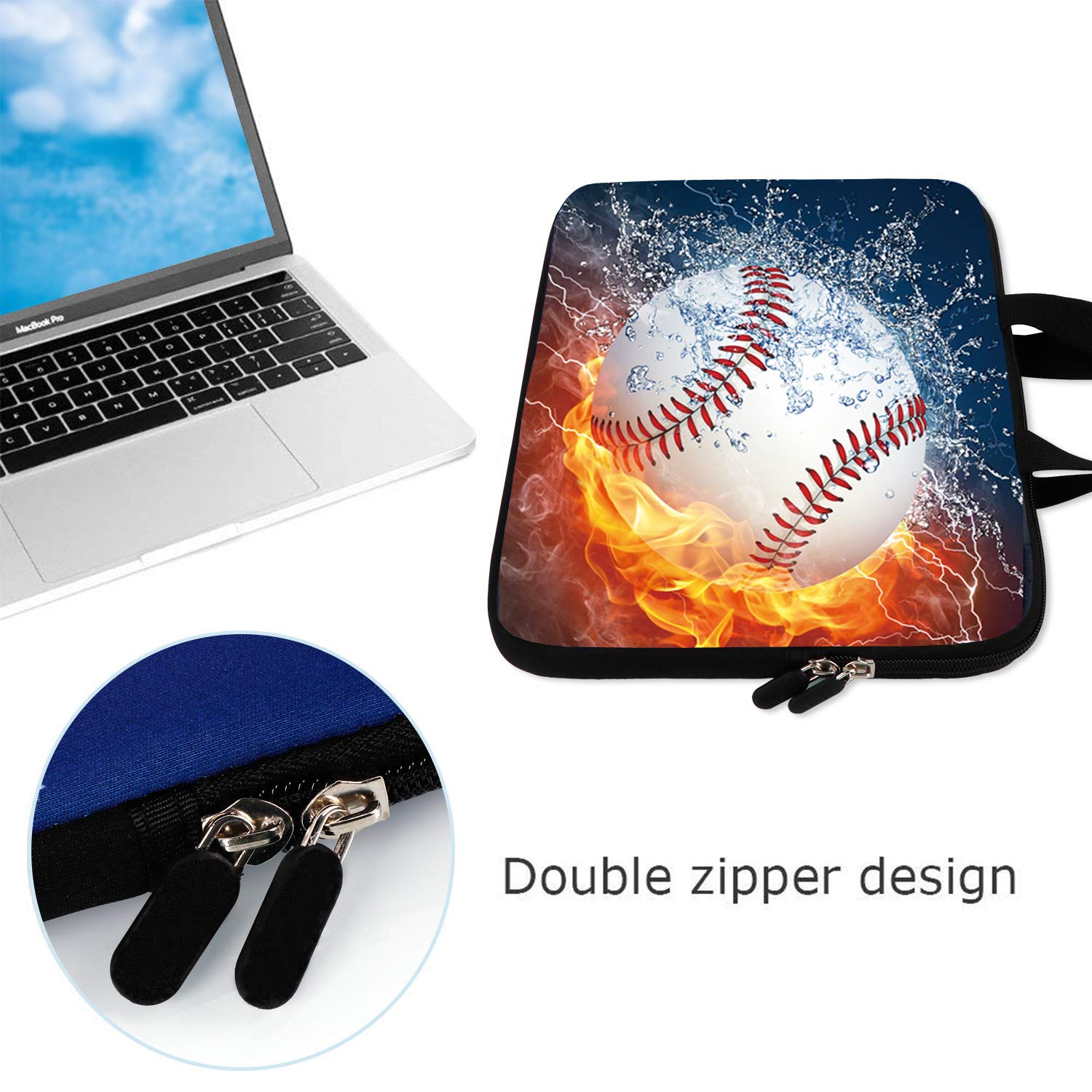 AMARY Funda de neopreno suave para Dell Lenovo, Toshiba, HP, Chromebook, ASUS, Acer (béisbol)