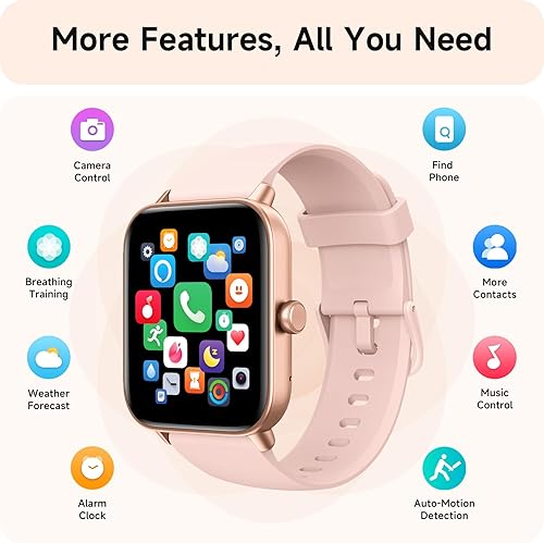 Miniatura 9 de Relojes inteligentes para mujer, reloj inteligente HD de 1.8 pulgadas (respuestahacer llamada) para iPhoneAndroid, Alexa Bulit-in, reloj de fitness