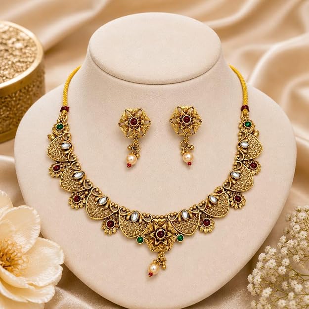 American Indian Jewelry II & III セット Buy Needful Indian Traditiona Necklace Set for Women with Earrings