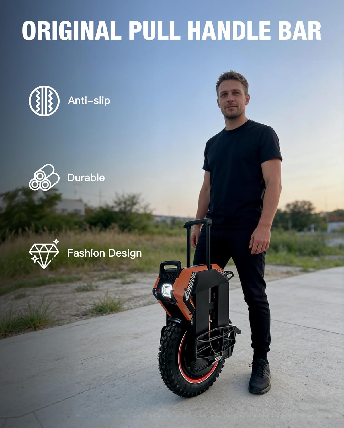 Pull Handle Bar Compatible with INMOTION V14 Adventure Electric Self Balance Scooter Unicycle, Pull Rod Handlebar Assembly Spare Parts Original Replacement