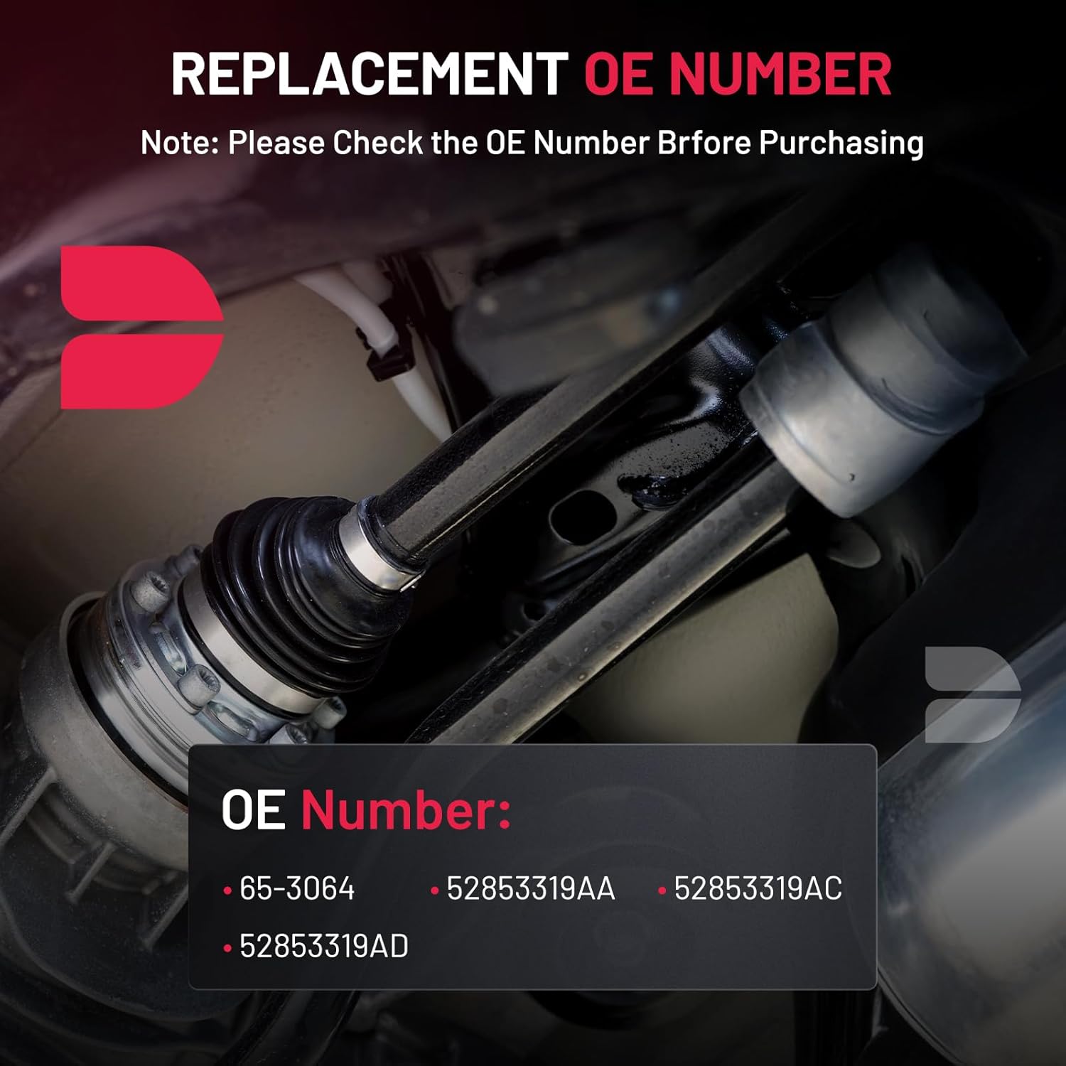 BDFHYK 65-3064 Front Drive Shaft Complete DriveShaft Assembly Compatible with Jeep 2012-2017 Wrangler 3.6L V6, 2007-2011 Wrangler 3.8L V6