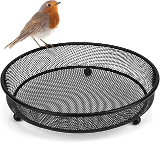 Wildlife Friend I Fitters Bowl Birds Ø 7IN, Metal I Floor Feed, Floor Feed Station, Floor Feed Dispenser for Birds i Bird Feed Dispenser for Bird Feed Wild Birds All Year Round