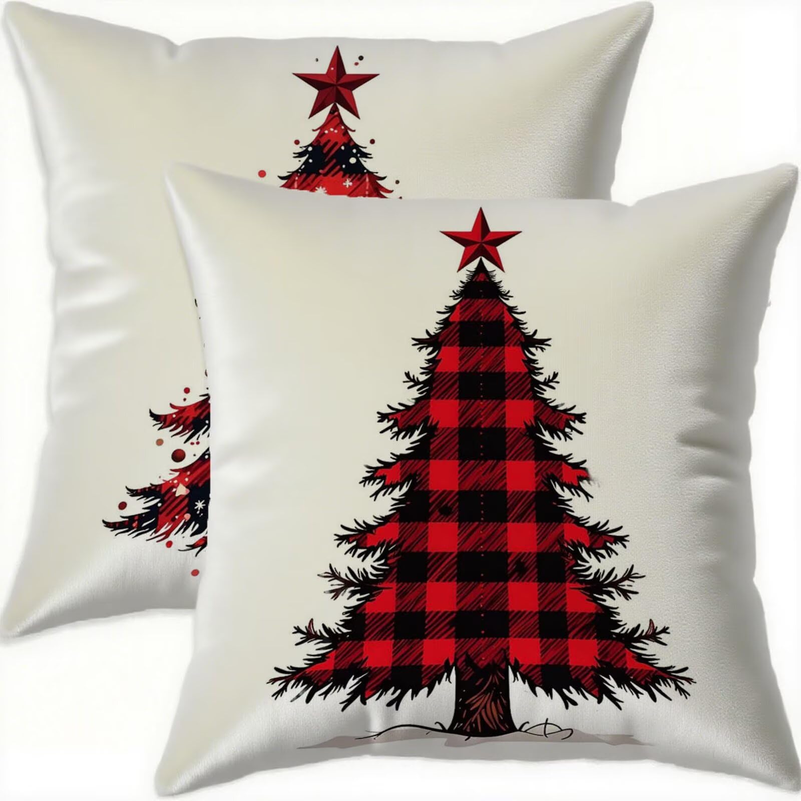 Housse coussin 65x65 rouge imperméable pour sublimer votre canapé ce Noël