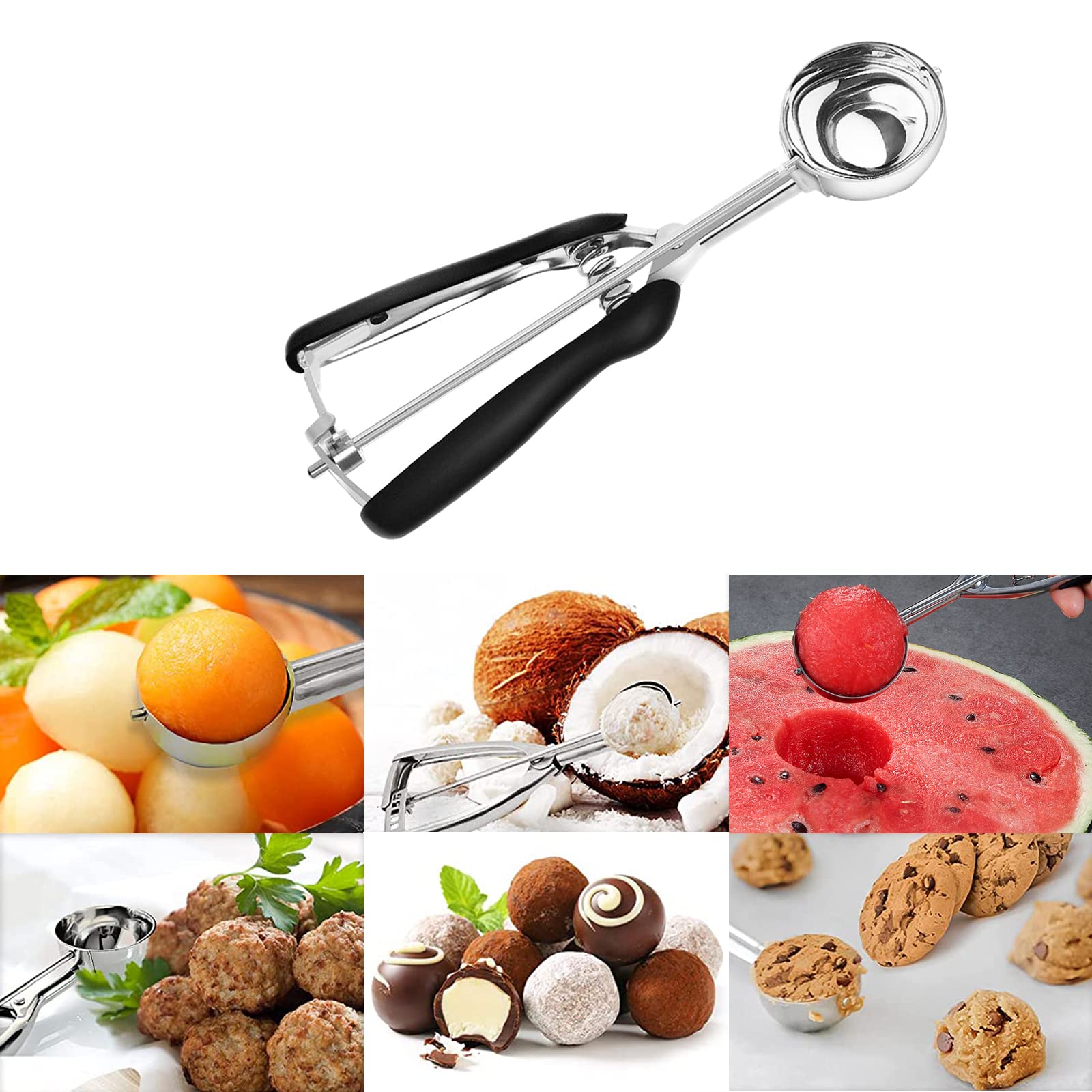 1 stuk - IJsschep van roestvrij staal- metalen ijsschep voor de vriezer - fruit- en