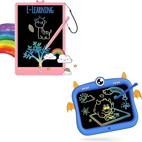 TEKFUN Tableta de escritura LCD colorida de 10 pulgadas + 8.5 pulgadas