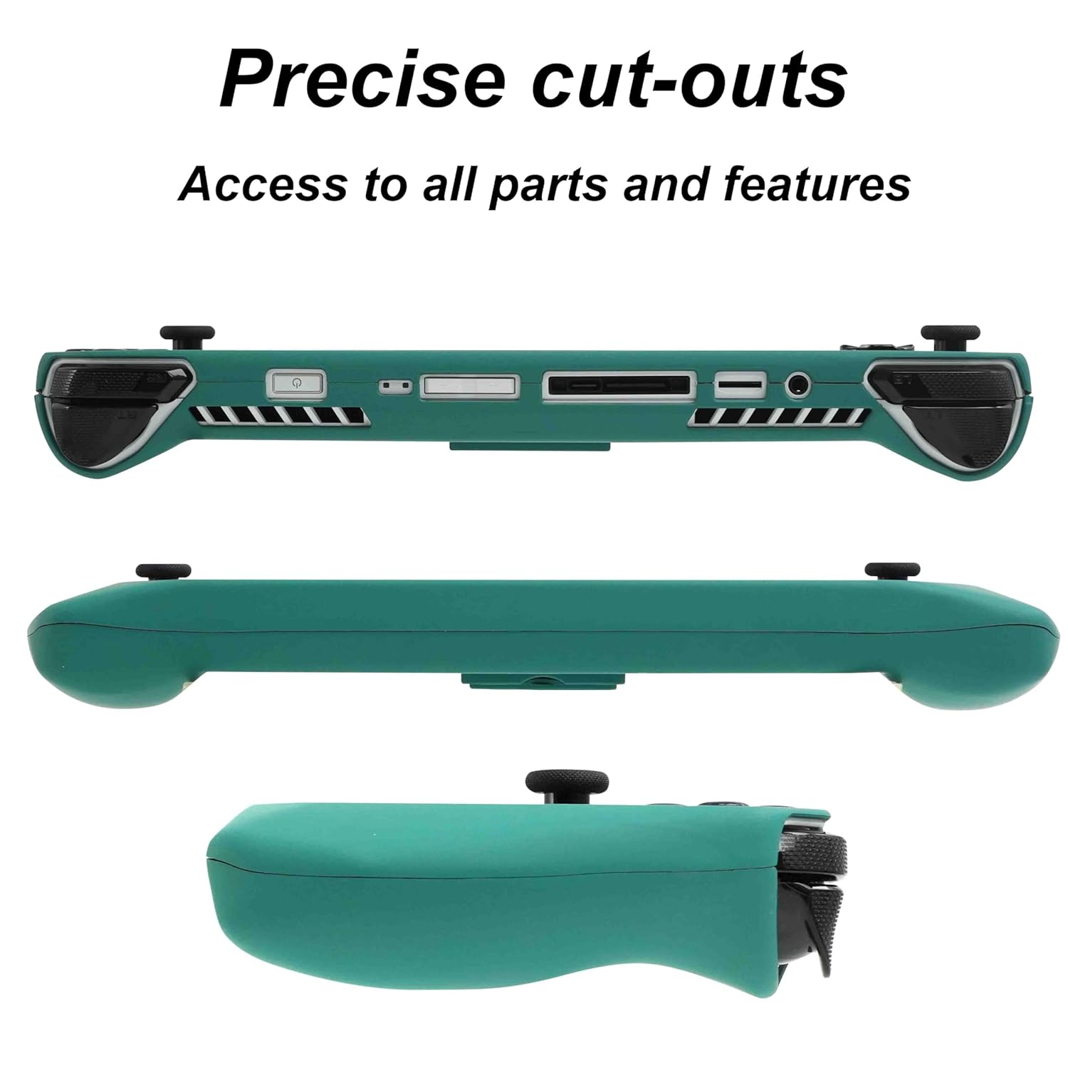 Designed for ASUS ROG Ally 2023 Protective Case - [10 FT Military Grade Drop Protection] Cover Non-Slip Shell Case for Rog Alloy Gaming Handheld with Kickstand - Midgreen - Image 3