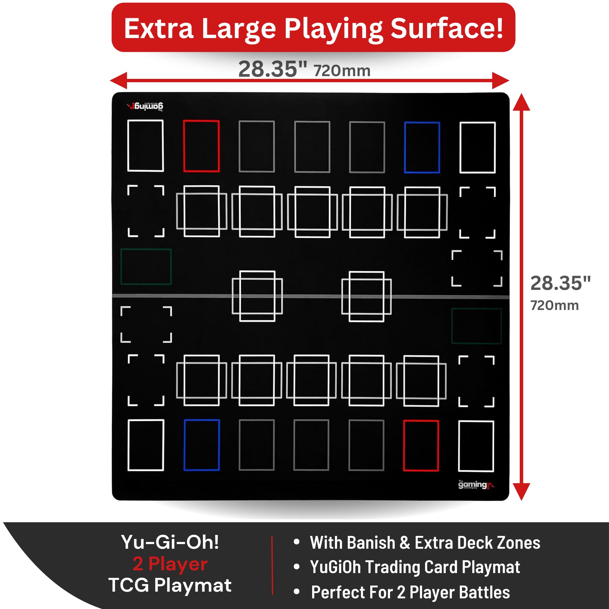 Tappetino Da Gioco Yu-Gi-Oh! Extra Large Per Due Giocatori – Con Zone Duello E Borsa
