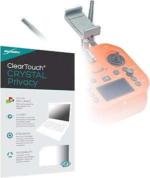 BoxWave Screen Protector Compatible with Swellpro SplashDrone 4 Fishing Edition Remote Controller - ClearTouch Crystal Privacy 2-Pack, Privacy Screen Protector Flexible Film Clear