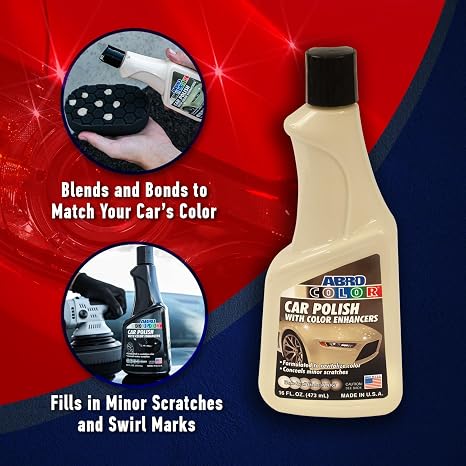 ABRO Beige Car Polish 16 oz, Paint Restorer, Gloss & Shine Wax