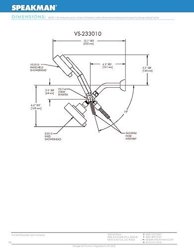 Vista 60 de Speakman Neo Anystream- Cabezal de ducha ajustable de alta presión, cromado pulido, VS-3010 Cromo pulido