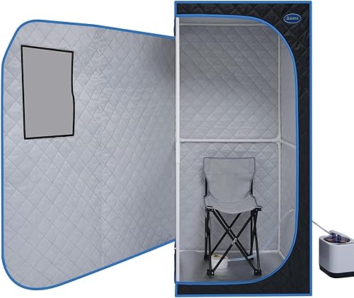 Miniatura 3 de Sauna de vapor, sauna portátil para el hogar, tienda de sauna en casa, sauna interior para spa personal, calentamiento rápido, fácil de instalar,