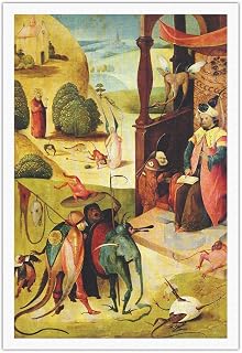 St. James and the Magician - Vintage Magic Poster by Hieronymous Bosch c.1600s - Fine Art Matte Paper Print (Unframed) 30x44in