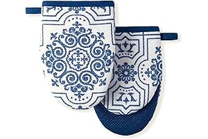 Martha Stewart Collection Strie Medallion Mini Oven Mitts