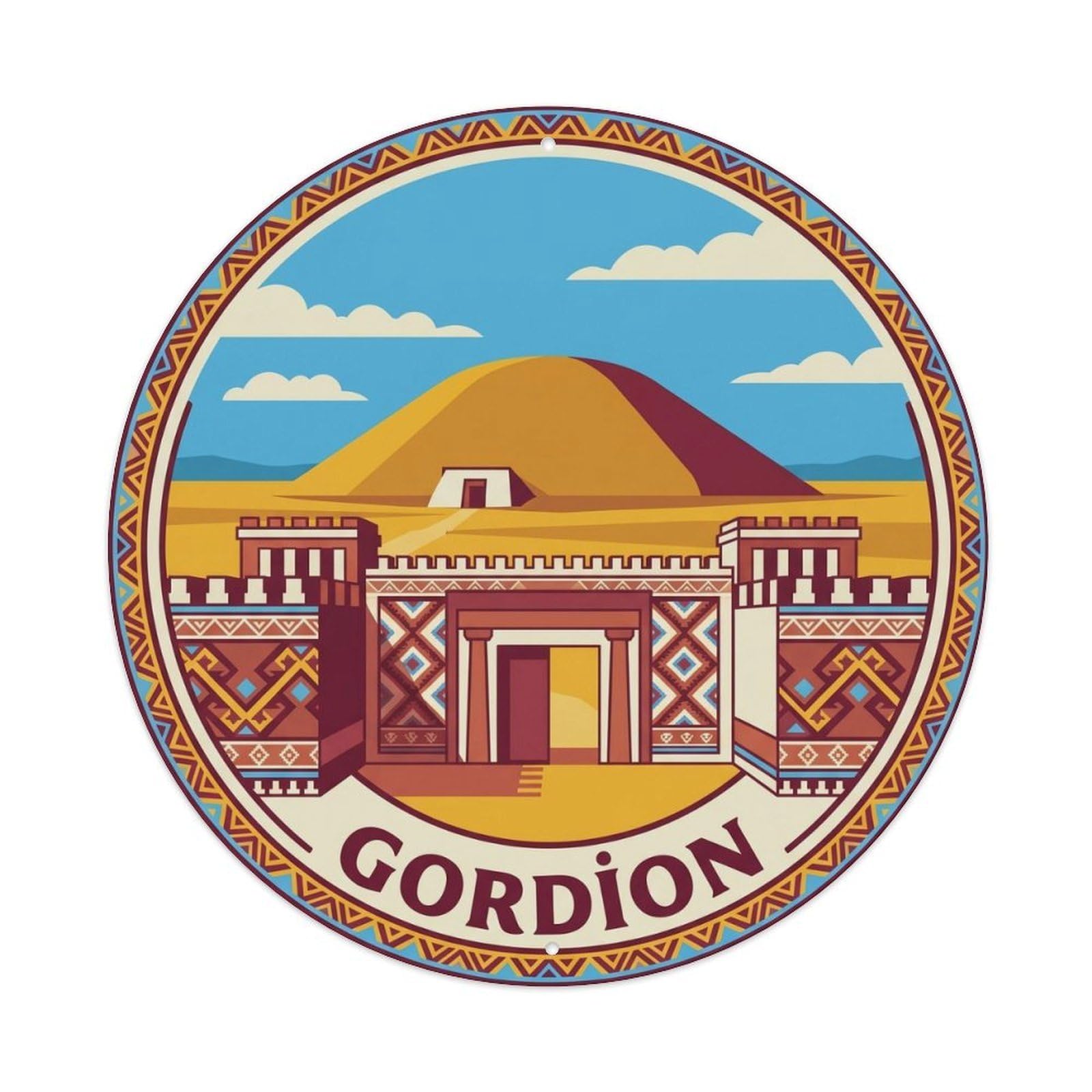 Ankara Gordion Phrygian Heritage Travel Turkey Vintage Metal Tin Sign