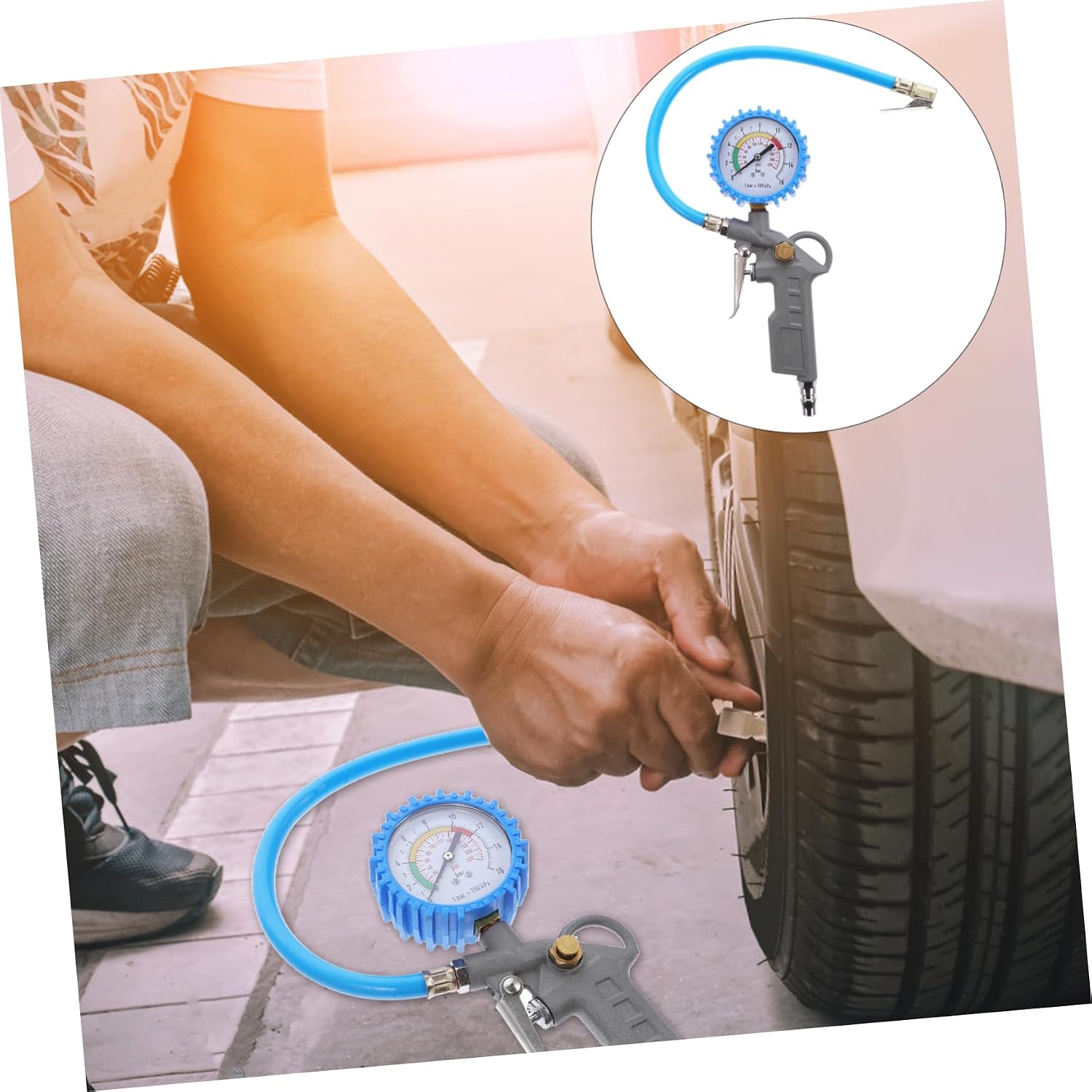 Tire Pressure Gauge Auto Tire Pressure Tester Car Air Gauge Accurate Easy to Use