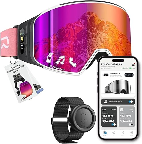 Vista 11 de Multifunctional Smart Bluetooth Ski Goggles with Walkie-Talkie, Anti-Fog Zeiss Lens, Music & Call Function