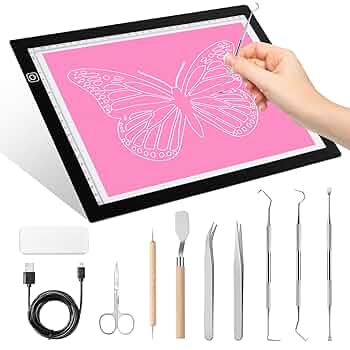 Amazon.com: Dorhui A4 Light Pad for Weeding Vinyl, LED Copy