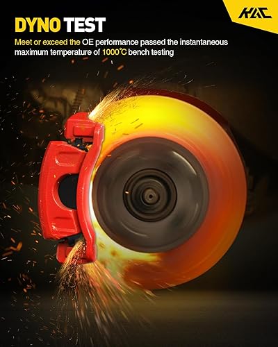 Miniatura 6 de KAC Front Brake Kit Ventilated Brake Rotors Disc and Brake Pads Kits for Elantr-a 11-16, ForteForte5Forte Koup 14-16, Veloste-r 12-16, Drilled &