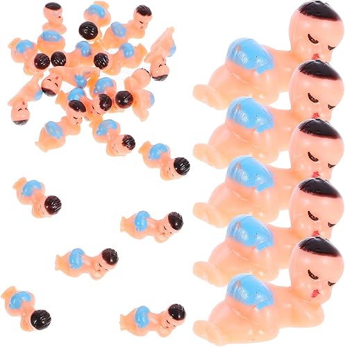 20pcs Mini Baby Dolls Baby Shower Decoraciones para salas de casa King Cake Baby Doll Mini Ornamento Miniatura Bebé Mini Bebé Plástico Bebés para