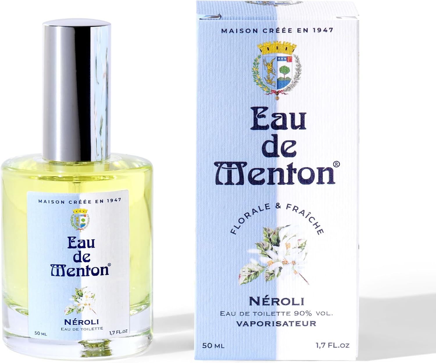 Eau de Menton – Neroli (oranjebloesem) – eau de toilette voor dames, artisan parfum in Côte d’Azur (50 ml (1 stuk)