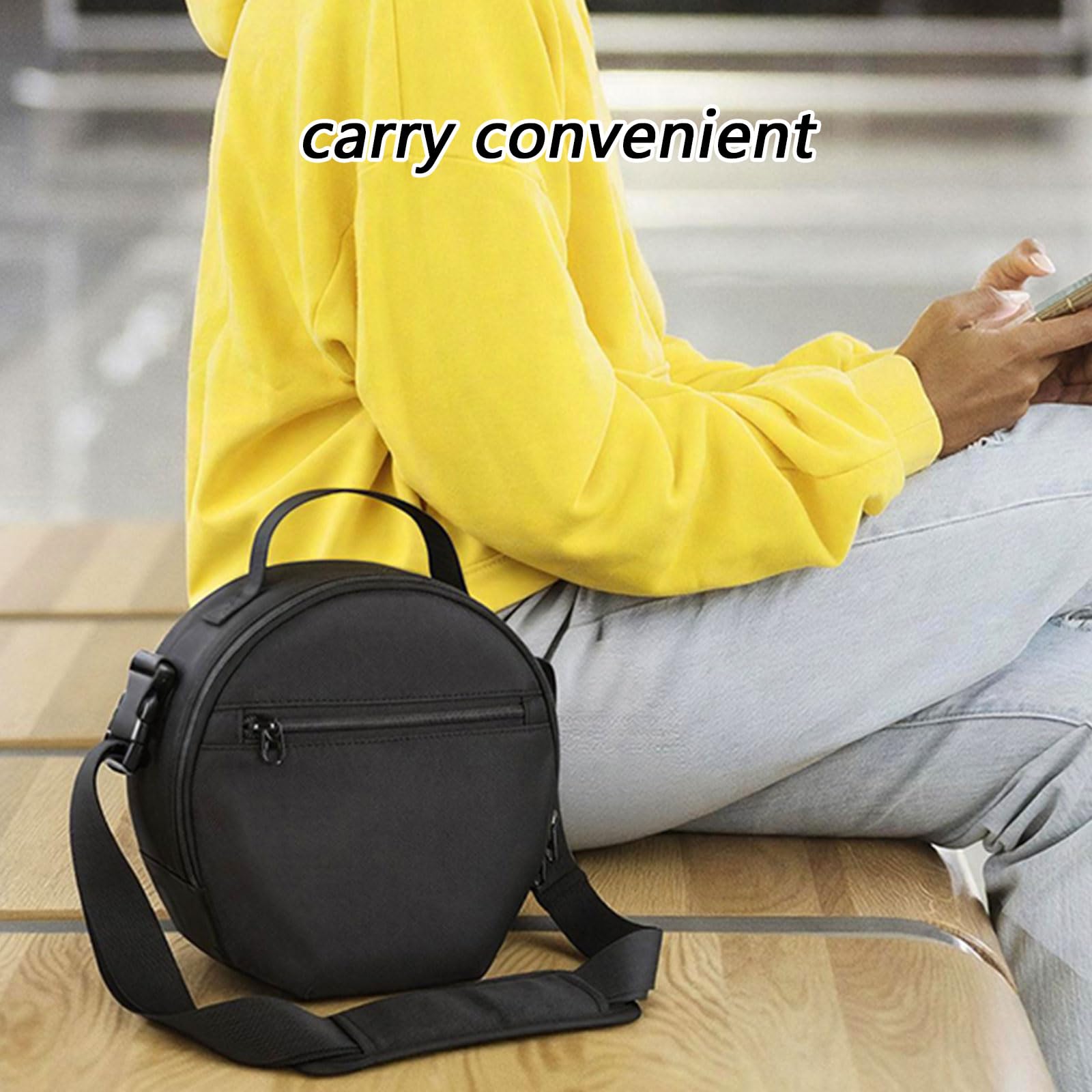 Étui de transport pour écouteurs avec poche zippée pour câble de charge et accessoires Noir