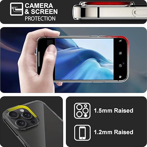 Vista 100 de TENOC Funda para teléfono compatible con iPhone 13 Pro Max, funda transparente a prueba de golpes protectora delgada para 6.7 pulgadas