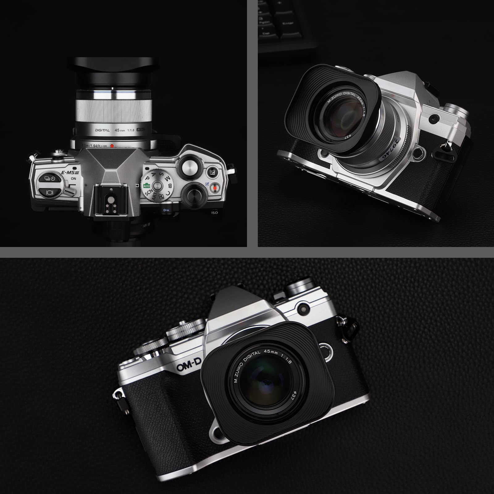 Amazon | Haoge LH-OM45 メタルスクエアレンズフード Olympus M.ZUIKO