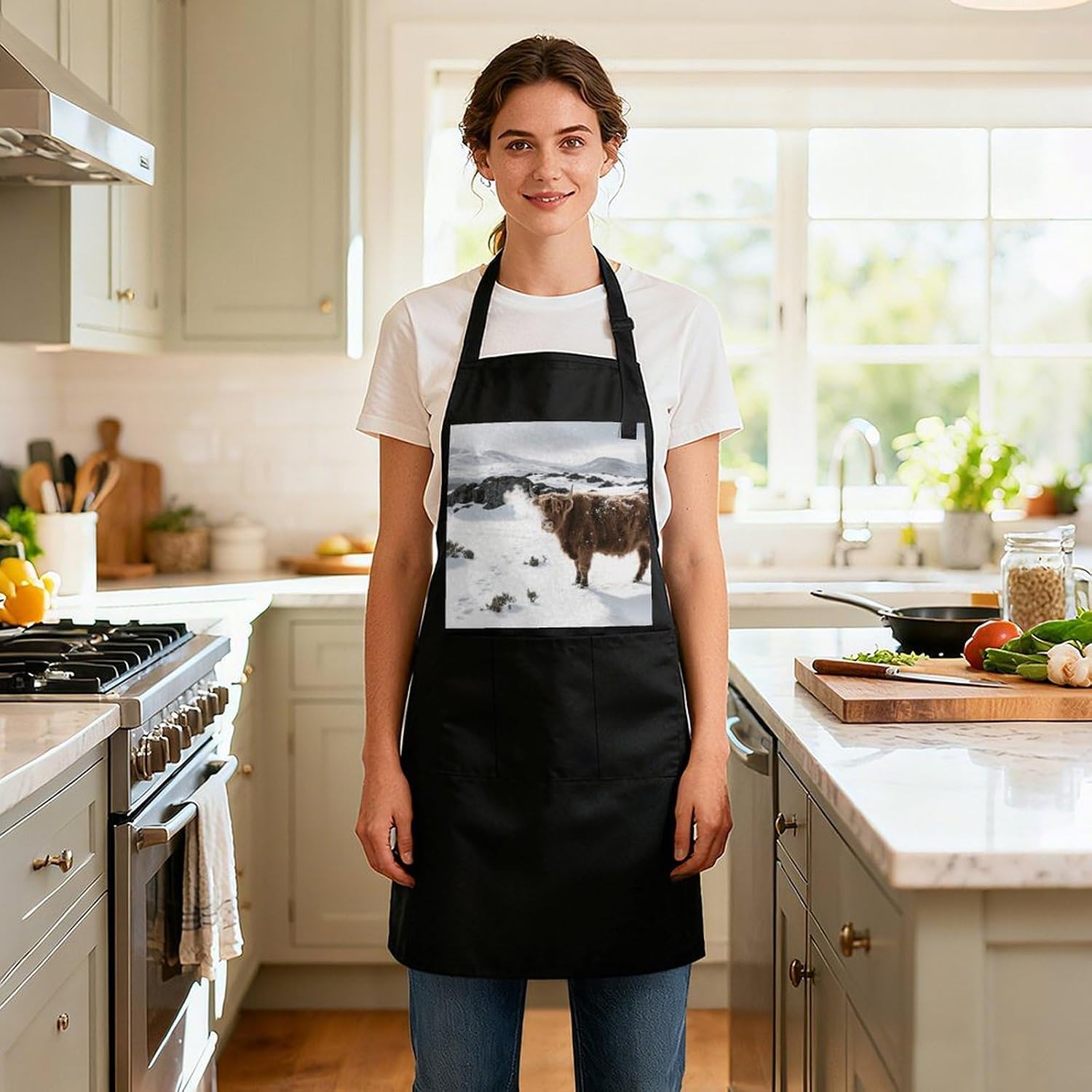 Highland CowWaterproof Kitchen Apron image 5