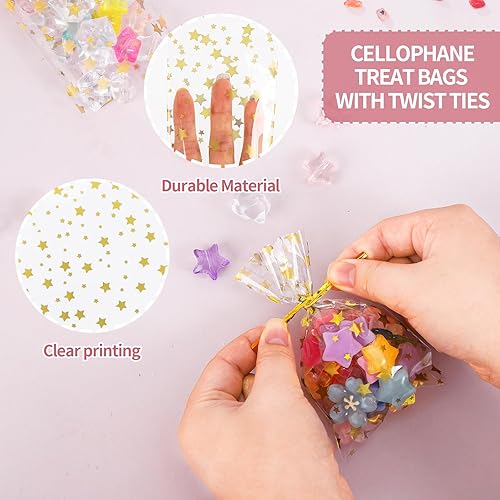 Miniatura 3 de LEOSINDA 100 bolsas de celofán planas transparentes de 4 x 6 pulgadas, bolsas de celofán, bolsas de celofán, bolsas de galletas, bolsas de golosinas