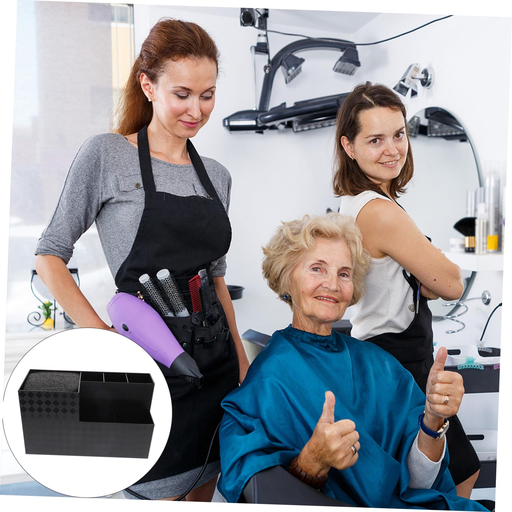 TOVINANNA Hairdressing Tool Storage Box Shear Organizer Professional Stylist Tools Holder